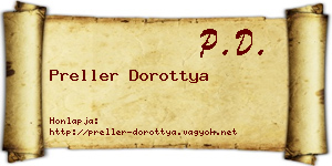 Preller Dorottya névjegykártya